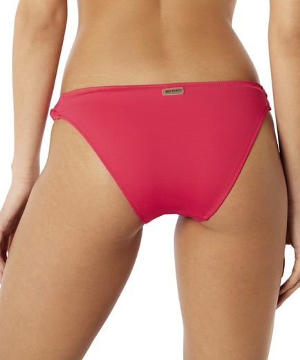 Bikini Red Point Braguita Tiro Bajo Color Liso Tienda Azulik