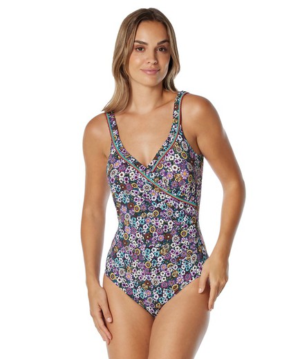 Maillot de Bain Point Croisé Rouge Mousse VEGA