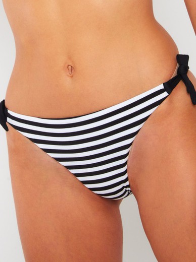 Bikini Banana Moon Tied Bottom MIKTA BLACKSTRIPE