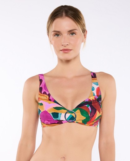 Bikini Red Point Sujetador Top Aros ROMINA