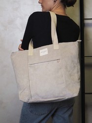 Shopper-Tasche mit Reißverschluss aus Schlamm