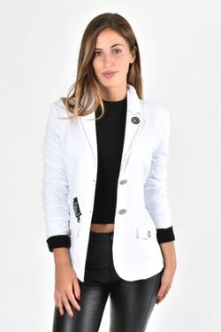 Americana de mujer con calavera de brillos