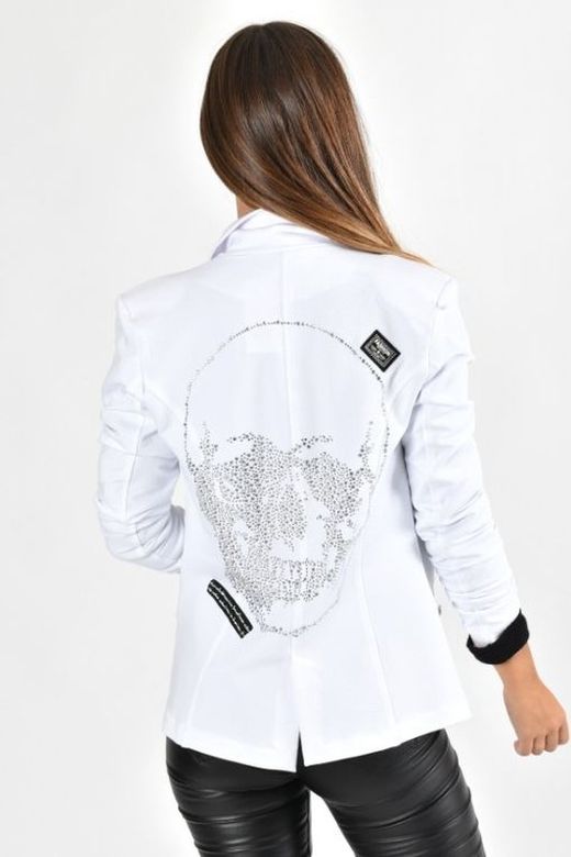 Americana de mujer con calavera de brillos