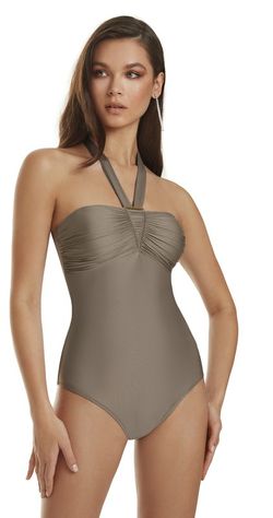 Roidal Bandeau Gathered Swimsuit ALISON C