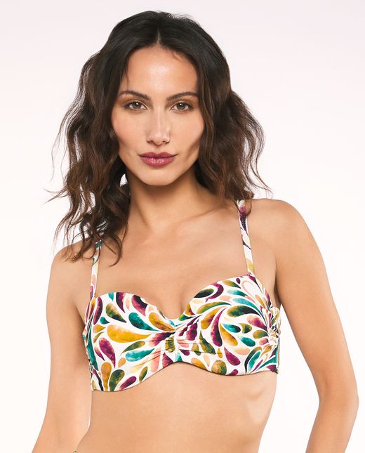 Bikini Red Point Sujetador Bandeau Aros HANIA