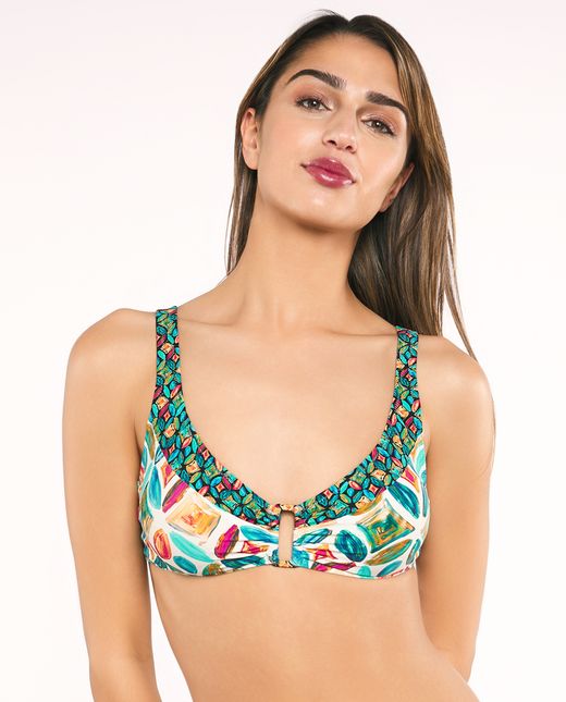 Bikini Red Point Sujetador Top Anilla BECKY