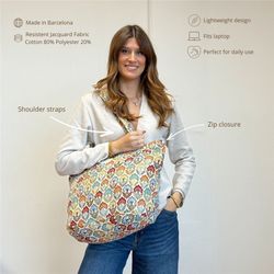 Bolsa Grande con Cremallera De La Mur FLORA