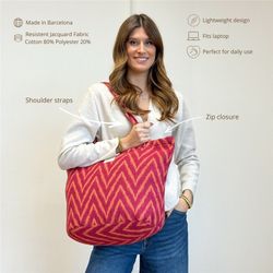 Bolsa Grande con Cremallera De La Mur FUEGO