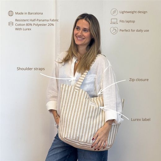 Bolsa Grande con Cremallera De La Mur LUMOS