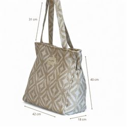 Bolsa Mediana con Cremallera y Bolsillos Laterales De La Mur CAMPO