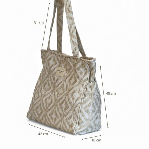 Bolsa Mediana con Cremallera y Bolsillos Laterales De La Mur CAMPO