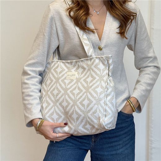 Bolsa Mediana con Cremallera y Bolsillos Laterales De La Mur CAMPO