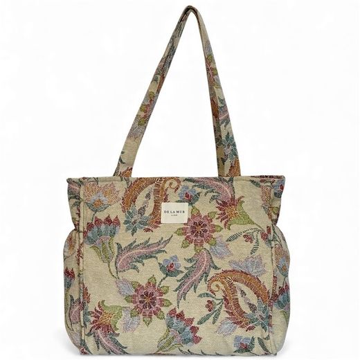 Bolsa Mediana con Cremallera y Bolsillos Laterales De La Mur COLOR