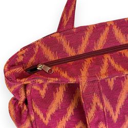 Bolsa Mediana con Cremallera y Bolsillos Laterales De La Mur FUEGO