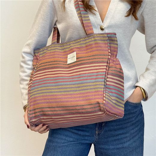 Bolsa Mediana con Cremallera y Bolsillos Laterales De La Mur MARIA