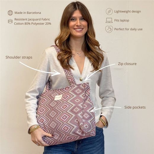 Bolsa Mediana con Cremallera y Bolsillos Laterales De La Mur NANA