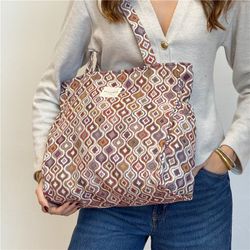 Bolsa Mediana con Cremallera y Bolsillos Laterales De La Mur ONDA