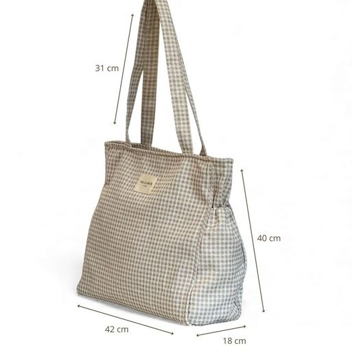 Bolsa Mediana con Cremallera y Bolsillos Laterales De La Mur VISON