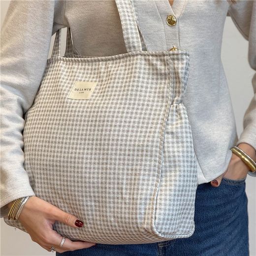 Bolsa Mediana con Cremallera y Bolsillos Laterales De La Mur VISON