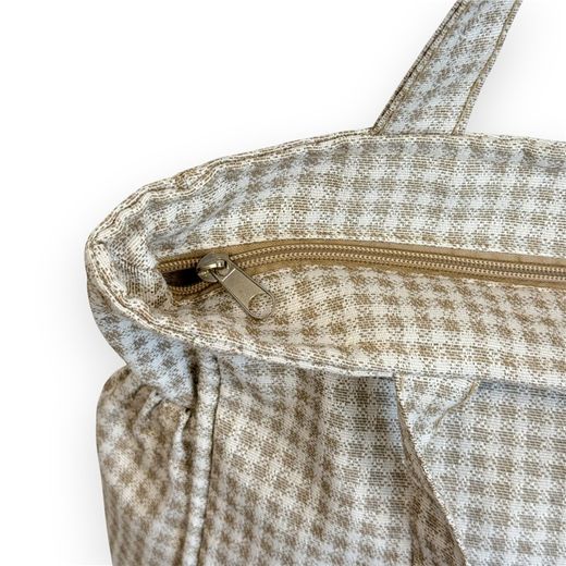 Bolsa Mediana con Cremallera y Bolsillos Laterales De La Mur VISON