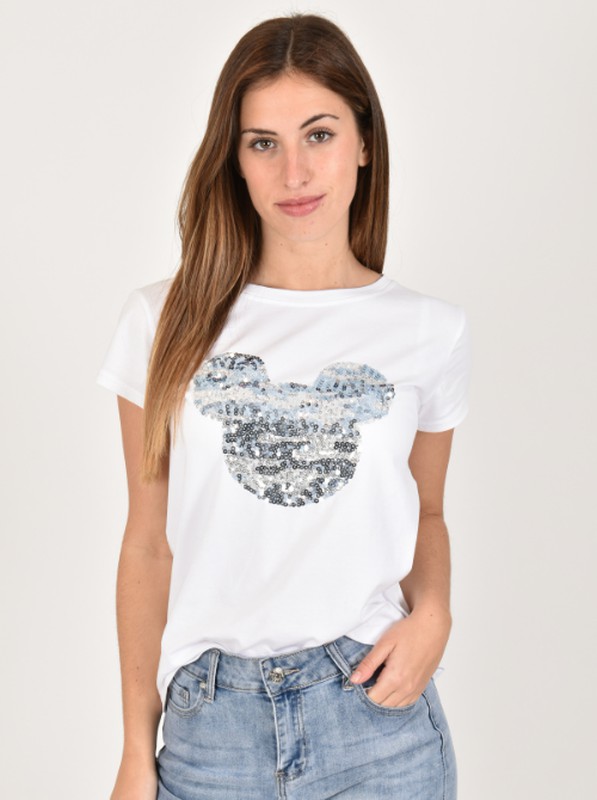 heroína Compadecerse Pelágico Camiseta Mickey Lentejuelas de Mujer — Tienda Azulik