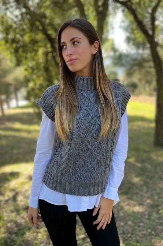Sweater mujer cierre medio - TRICOT