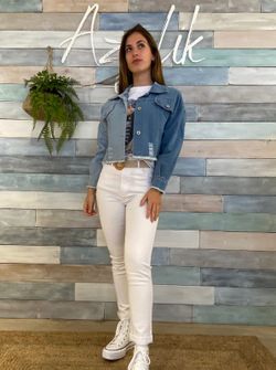 Chaqueta Vaquera Corta Bicolor