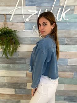 Chaqueta Vaquera Corta Bicolor