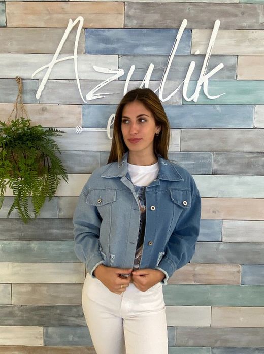 Chaqueta Vaquera Corta Bicolor