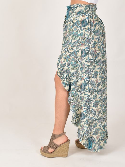 Falda Boho Asimétrica de seda