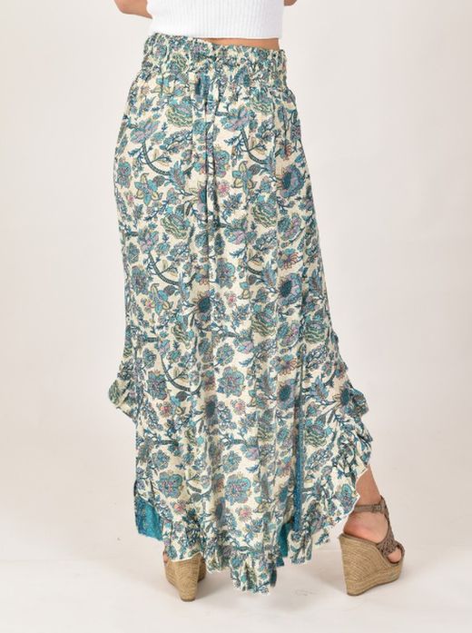 Falda Boho Asimétrica de seda