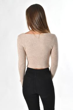 Jersey de mujer corto con botones