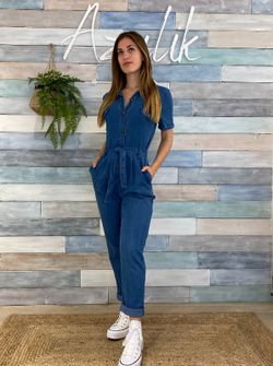 Lange jeans jumpsuit