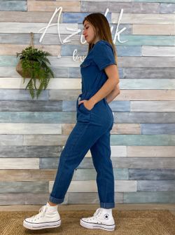 Lange jeans jumpsuit