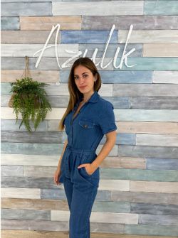 Lange jeans jumpsuit