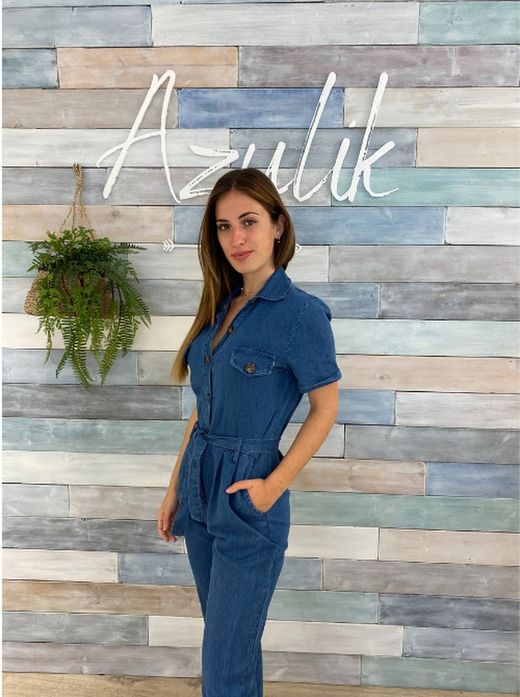 Lange jeans jumpsuit