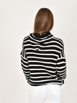 Sudadera Rayas de punto con capucha