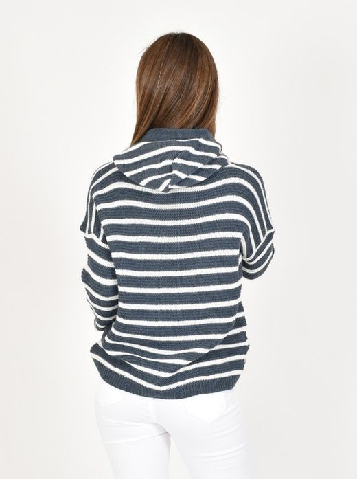 Sudadera Rayas de punto con capucha