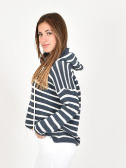 Sudadera Rayas de punto con capucha