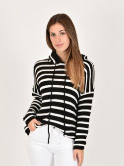 Sudadera Rayas de punto con capucha